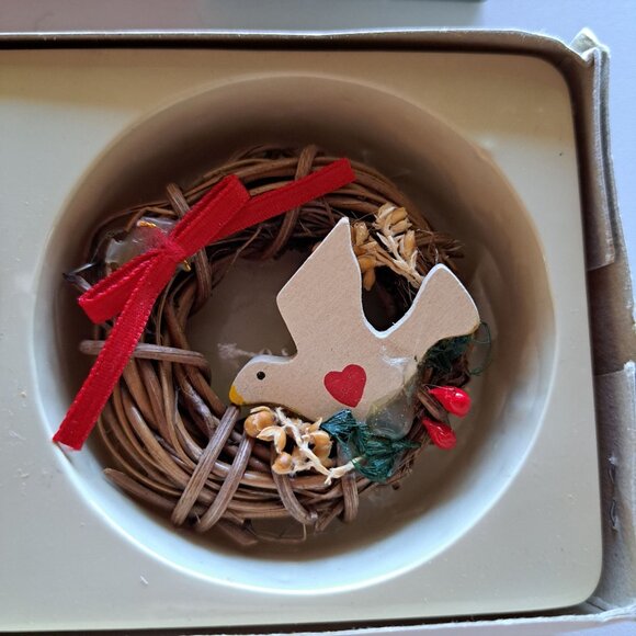 Vintage Set Of 3 Handmade Decorative Holiday Christmas Ornaments Collectible - Picture 2 of 10